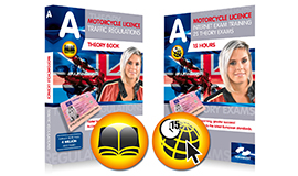 Theory book Motorcycle + card 15 hours exam training